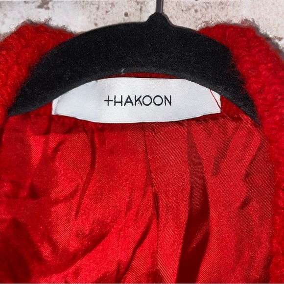 Thakoon Red Open Front Blazer Size 6 - Picture 5 of 7